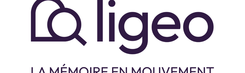 Logo de Ligeo accompagné de sa baisline "La mémoire en mouvement"